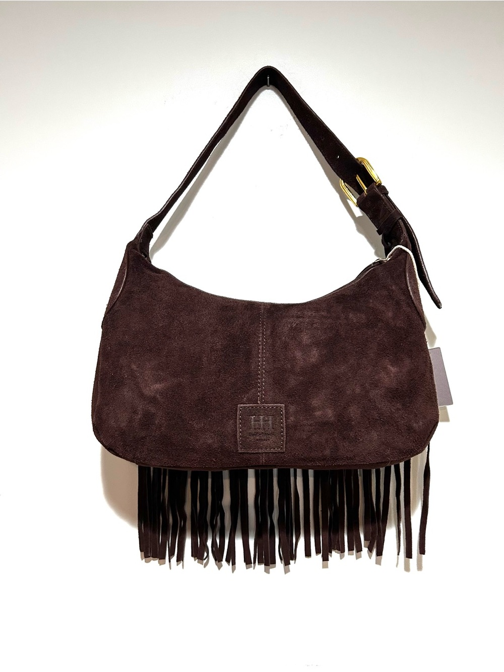 Haute Hippie Rich Brown Suede Fringe Shoulder Bag - Picture 4 of 9